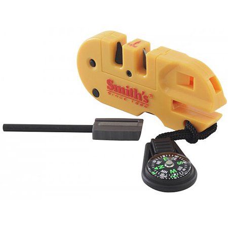 Smith's Carbide/Ceramic/Diamond Knife Sharpener and Survival Tool 1000 Grit 1 Pc