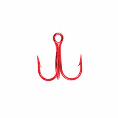 Eagle Claw Lazer Short Shank 3X Strong Treble Hook - Red 6