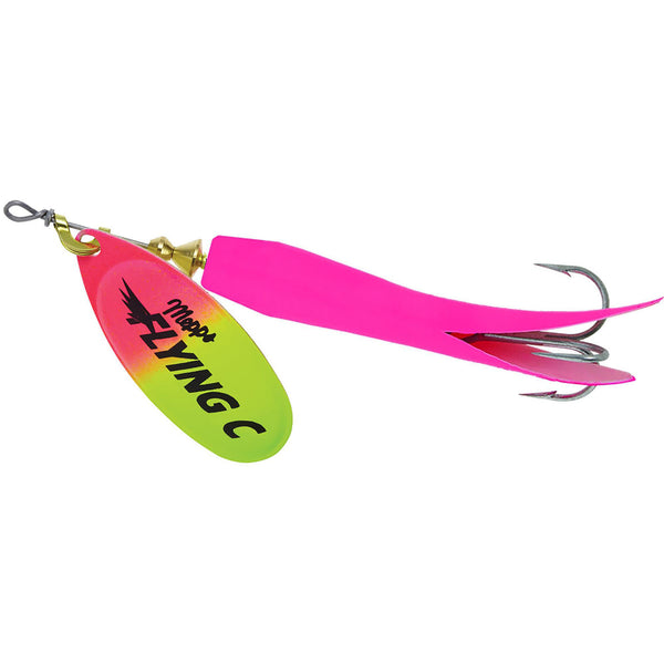 Mepps Flying C Spinner | Hot Pink-Hot Pink-Chartreuse; 7/8 Oz.