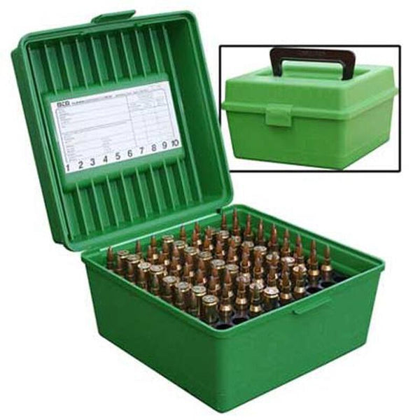 Mtm Case-Gard Deluxe R-100 Series Rifle Ammo Box Medium Holds 100 Rounds