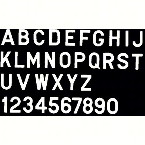 Bernard Engraving PS30W7; Letter White 3 Inch Stick on In7I