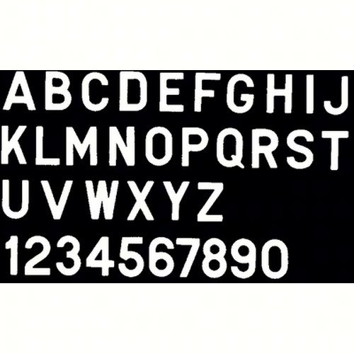 Bernard Engraving PS30W6 PS30W6; Letter White 3 Inch Stick on In6I