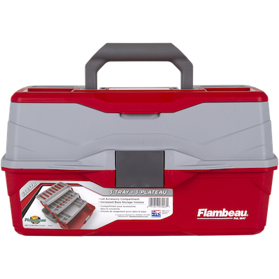 Flambeau Flambeau 3 Tray Red Gray Tackle Box – Flambeau