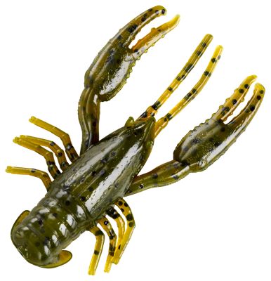YUM CrawBug Finesse Soft Bait, Green Pumpkin