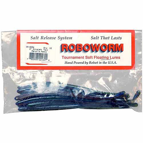 Roboworm Straight Tail - 6 in. - Aaron's Magic - SR-8296