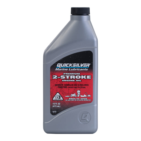 Quicksilver Premium 2 Stroke Engine Oil 16 Fluid Oz