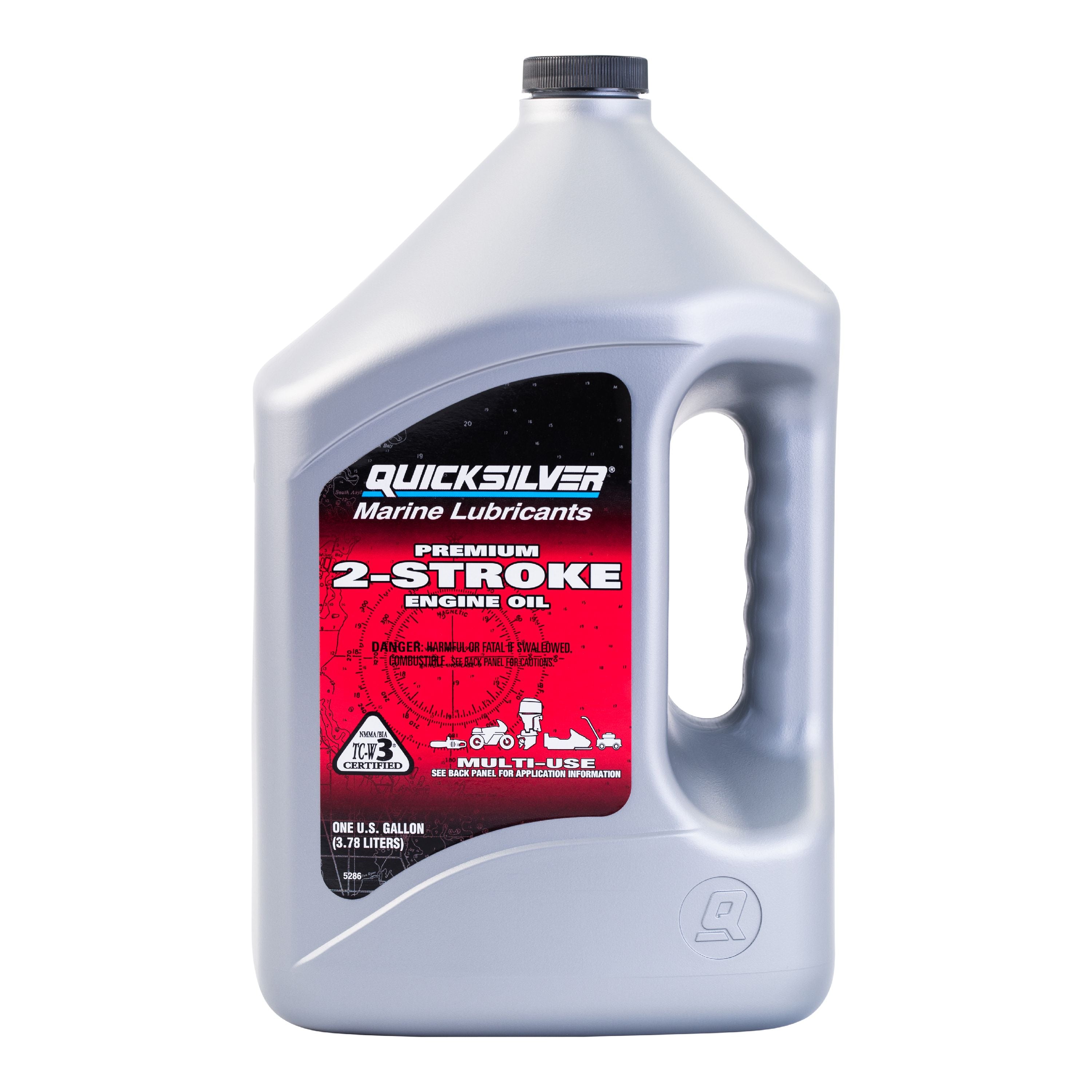 Quicksilver Marine Lubricants TC-W3 2-Cycle Outboard Motor Oil 1 Gal 1