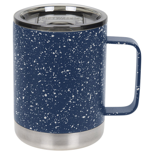 FIFTY/FIFTY 12oz Stainless Steel with PP Lid Speckle Mug Navy/White