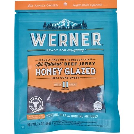 Werner 2.4 Oz. All Natural Honey Glazed Beef Jerky