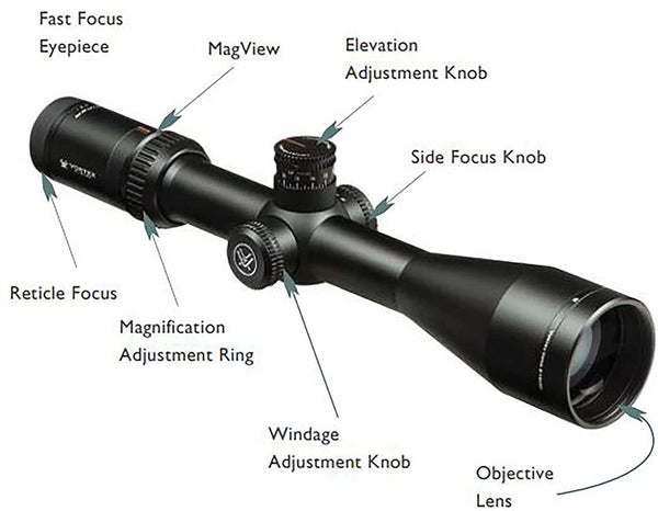 Vortex Optics Viper HS FFP LR Riflescope 6-24x50 XLR (MOA) VHS-4315-LR