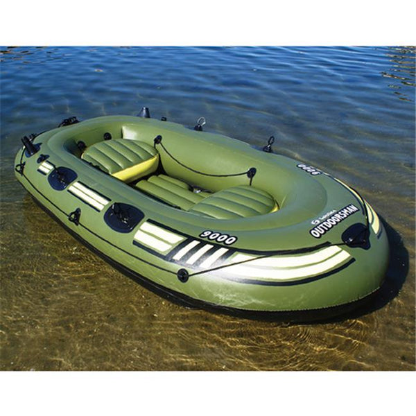Solstice Outdoorsman Inflatable Fishing Boat 4 Person Green