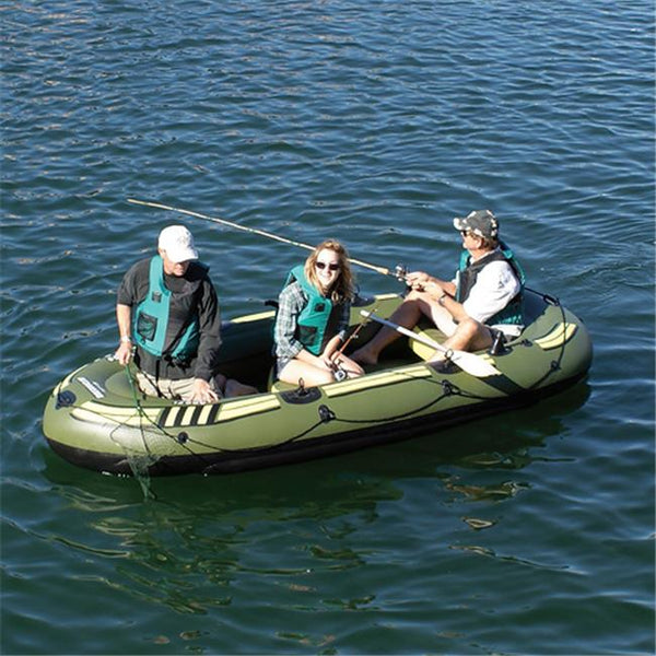 Solstice Outdoorsman Inflatable Fishing Boat 6 Person Green