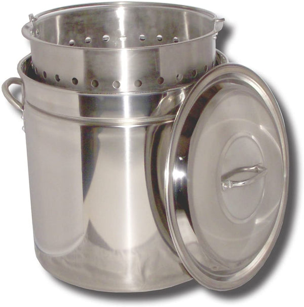 King Kooker 62 Qt. Stainless Steel Pot with Lid & Basket