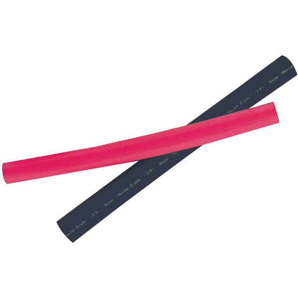 ANCOR 304602 Adhesive Lined Heat Shrink Tubing (ALT) - 3/8 INCH X 3 INCH - 2-Pack - Black/Red