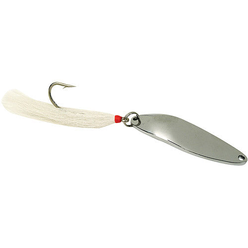 Nickel Plated Casting Spoon with Single Hook Bucktail, 3 Oz, 4 38 70 Hook