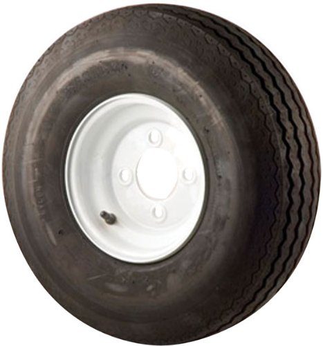 4.80 X 8'' 4-Lug Tow-Master Trailer Tire with White Wheel