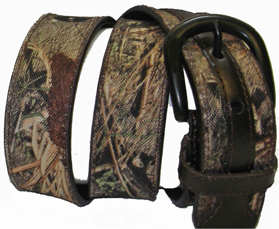 Hickory Creek Mossy Oak & Leather Back Camo Belts