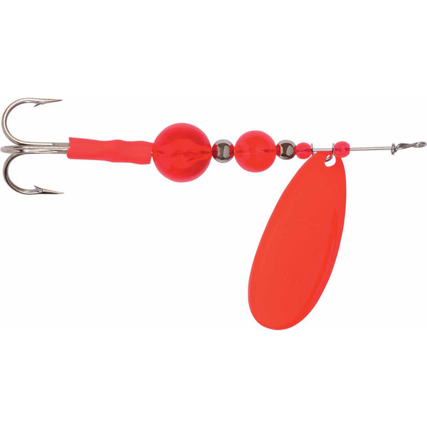 XXB Yakima Bait Worden S Flash Glo 4 UV Casting Spinner Fluorescent Red 1/4 Oz.