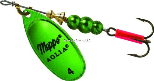 Mepps Aglia Inline Spinner 1/3 Oz Green Platium – Mepps | Fisherman's ...