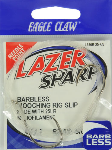Lazer Sharp L580B-25-4/5 Barbless Mooching Rig, Two Hook Size