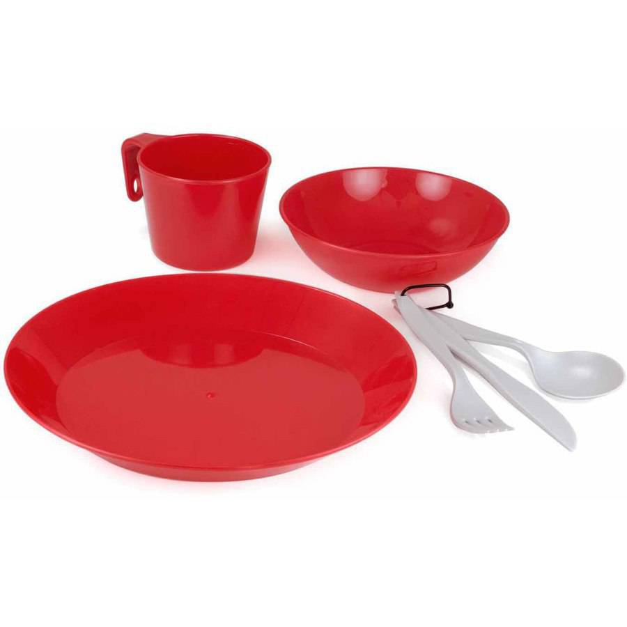 GSI Outdoors Cascadian 1-Person Table Set Red - Camp Food and Cookware