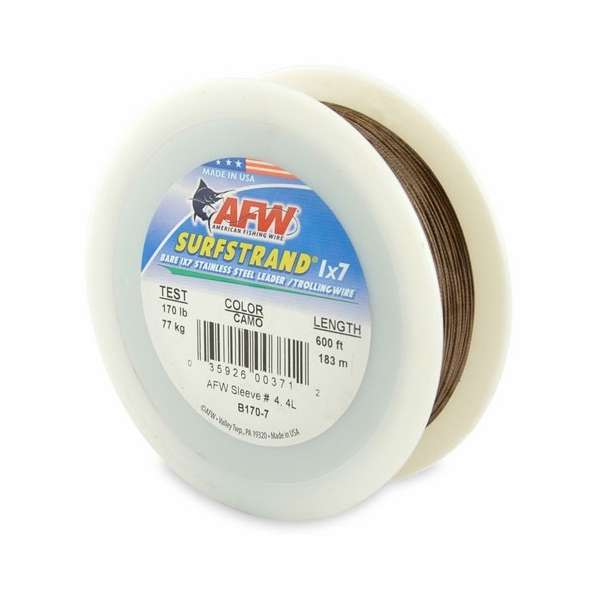 American Fishing Wire Surfstrand Bare 1x7 Stainless Steel Leader Wire