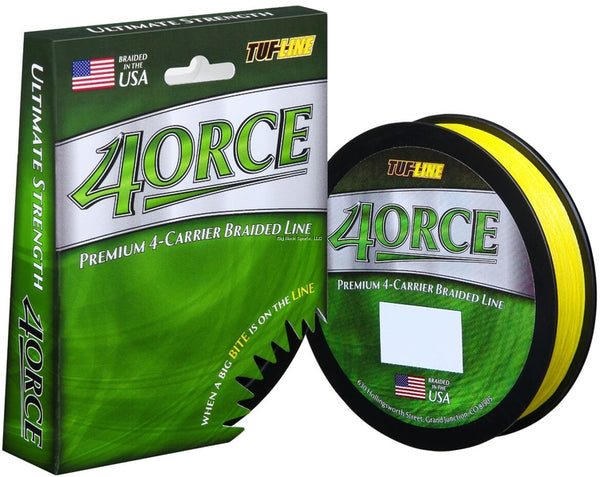 Tuf-Line 4Orce Braided Line 4-Carrier 30Lb 2500Yd Hi Vis Yellow