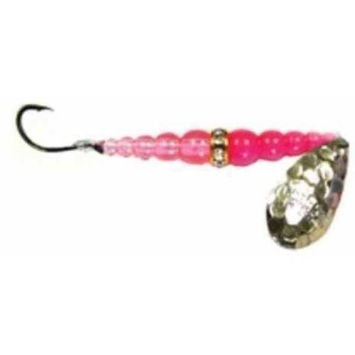 Mack's Lure Wedding Ring Classic Spinner Lures, Size 4, Ham Nickel/Pink/Flo Pink