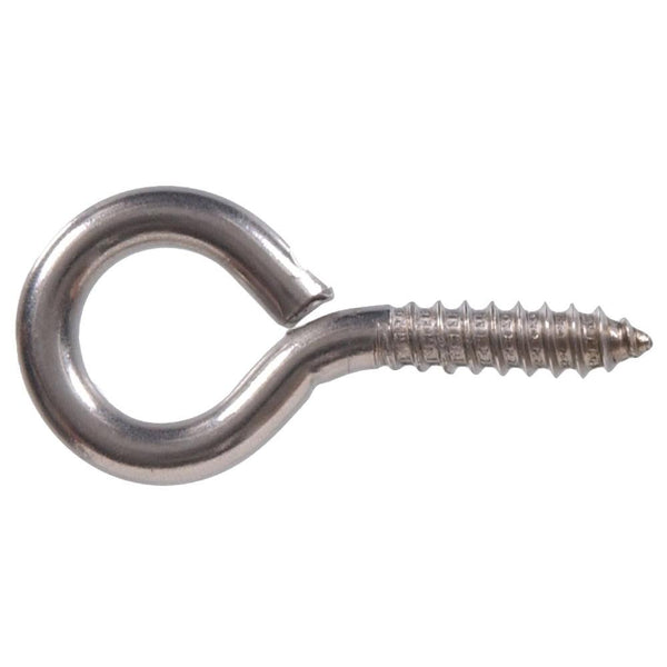 Hillman 5 in. Stainless Steel Lag Thread Screw Eye (5-Pack)
