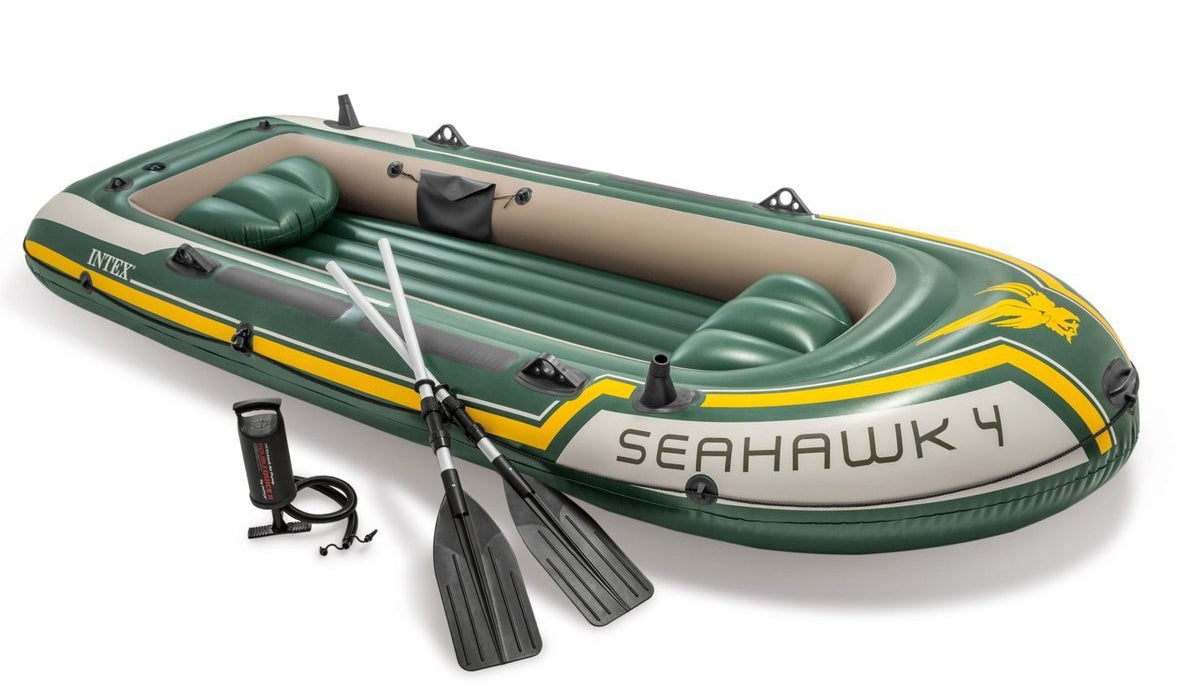 Intex Seahawk 4 Person Inflatable Boat Set