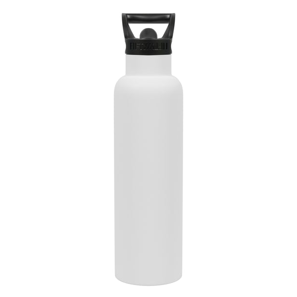 V21000018 21 Oz White Bottle with Straw Cap