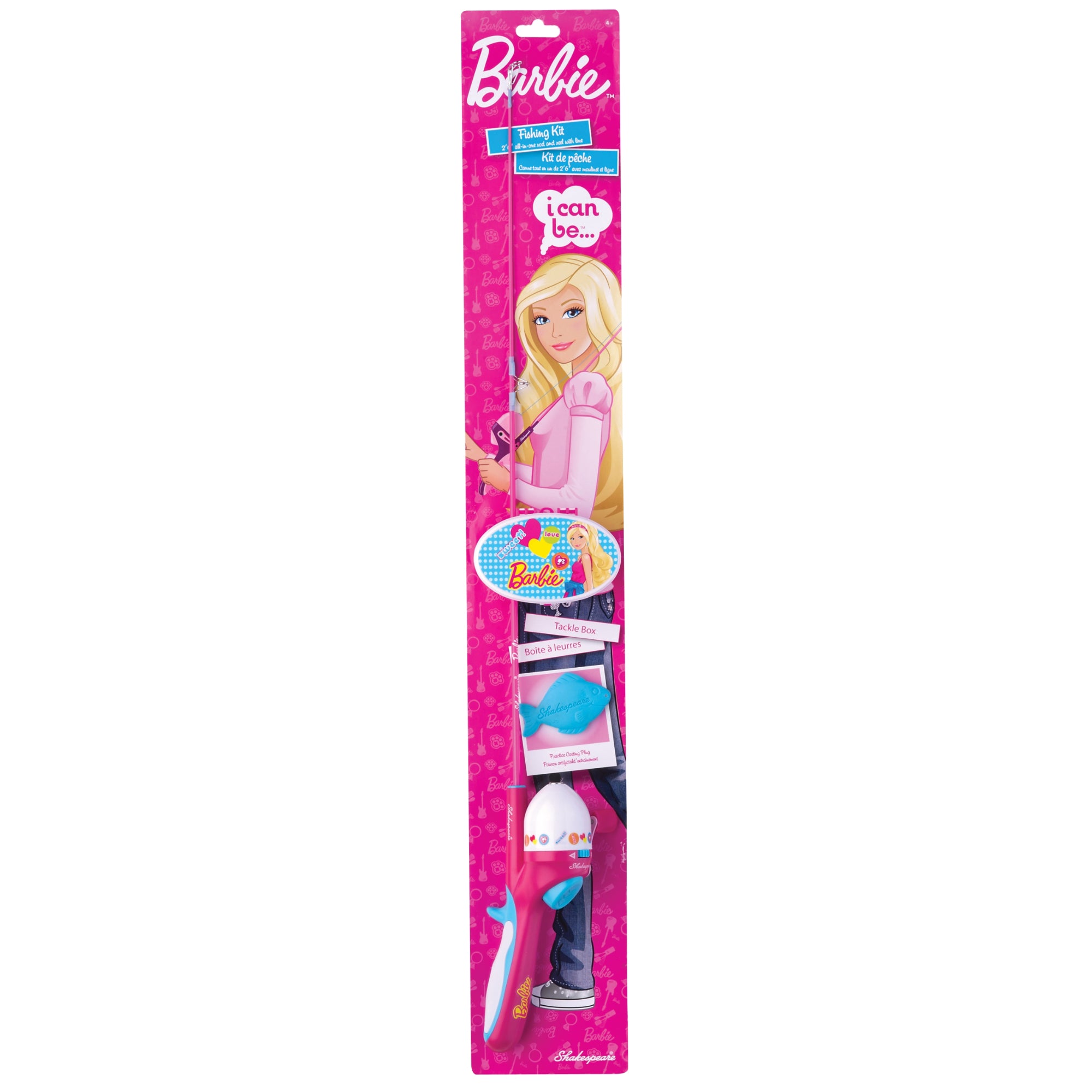 Shakespeare Mattel Barbie Baitcast Combo & Tackle Kit