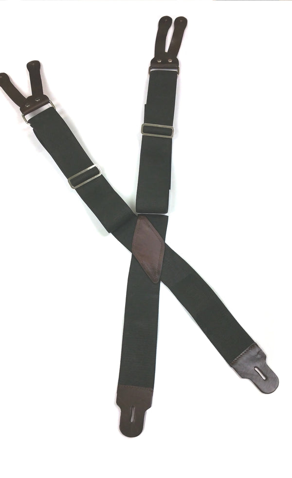 Hickory Creek Super Terry Web Stretch & Leather End Suspenders