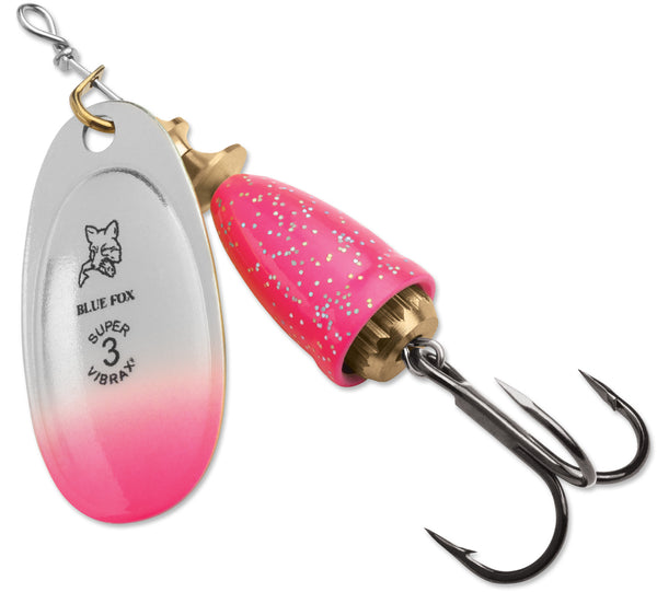Blue Fox Classic Vibrax Spinner Pink Chartreuse Candyback; 6