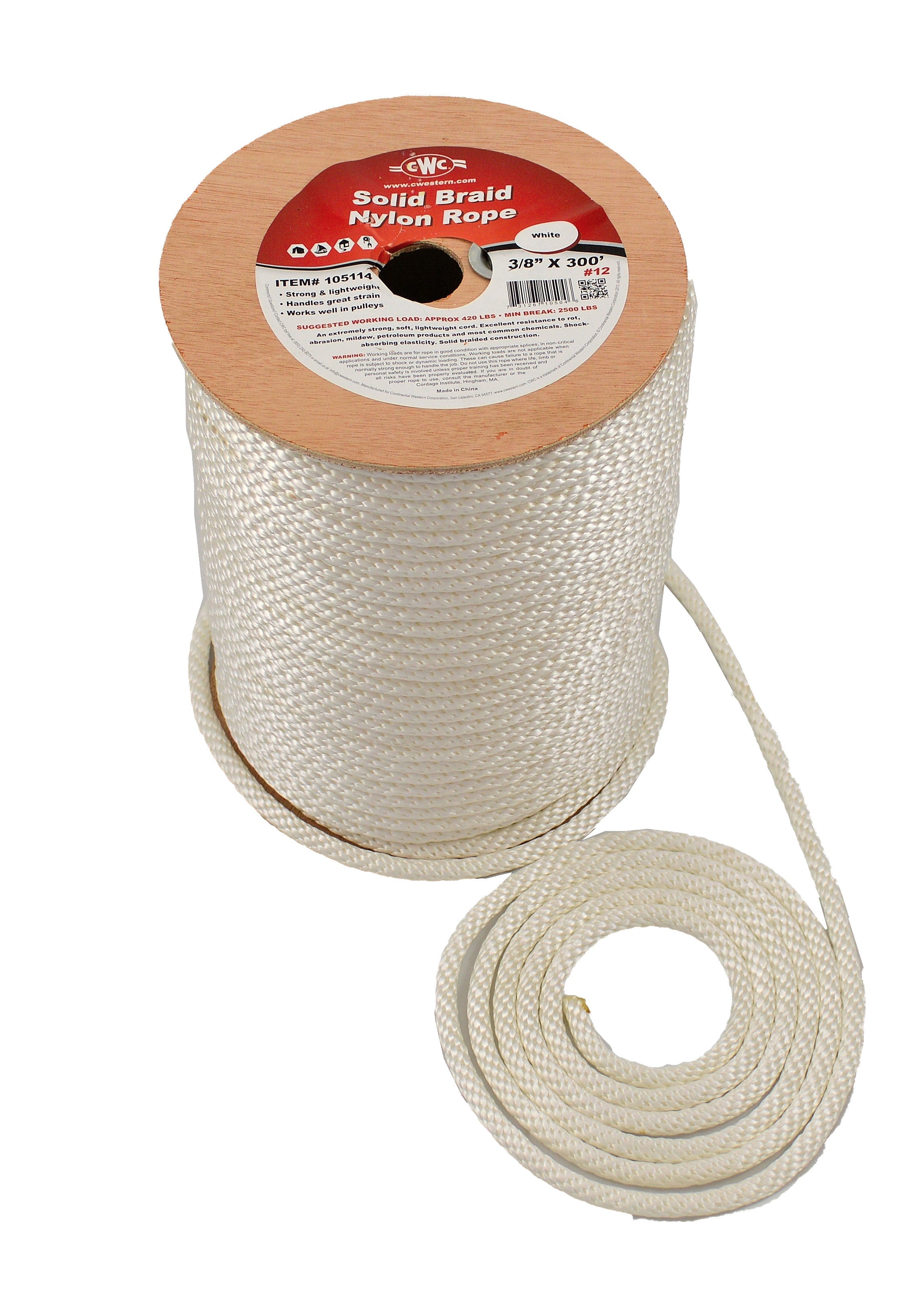 Fisherman's Solid Nylon Braid Anchor Rope – Continental Western ...