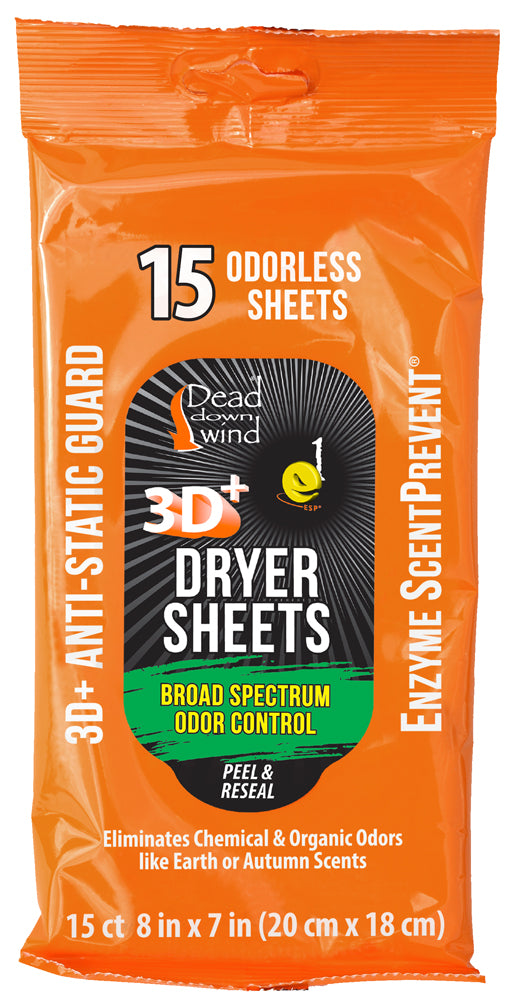 Dead Down Wind 3D+ Anti-Static Scentprevent Dryer Sheets