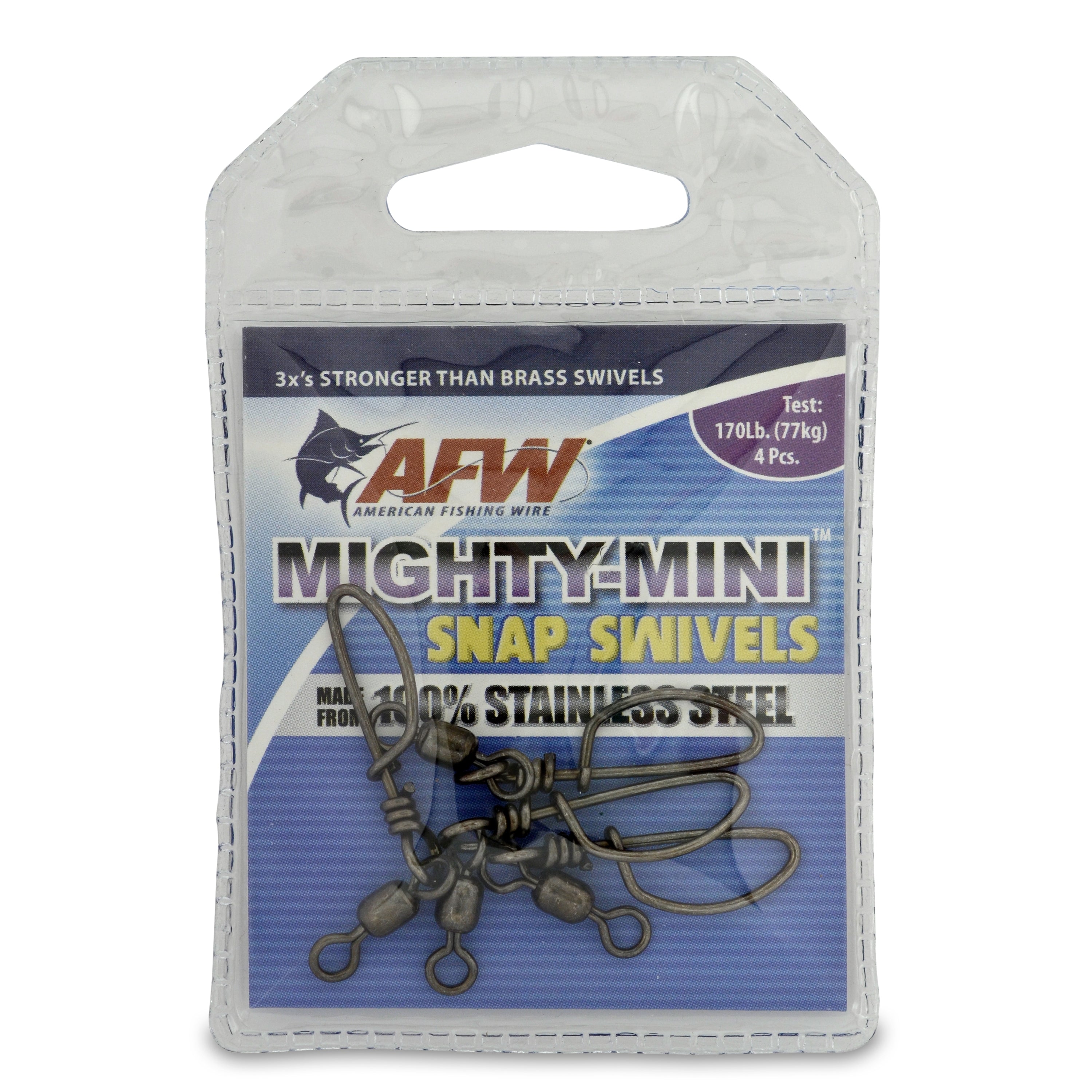 American Fishing Wire Mighty-Mini Stainless Steel Snap & Crane Swivels