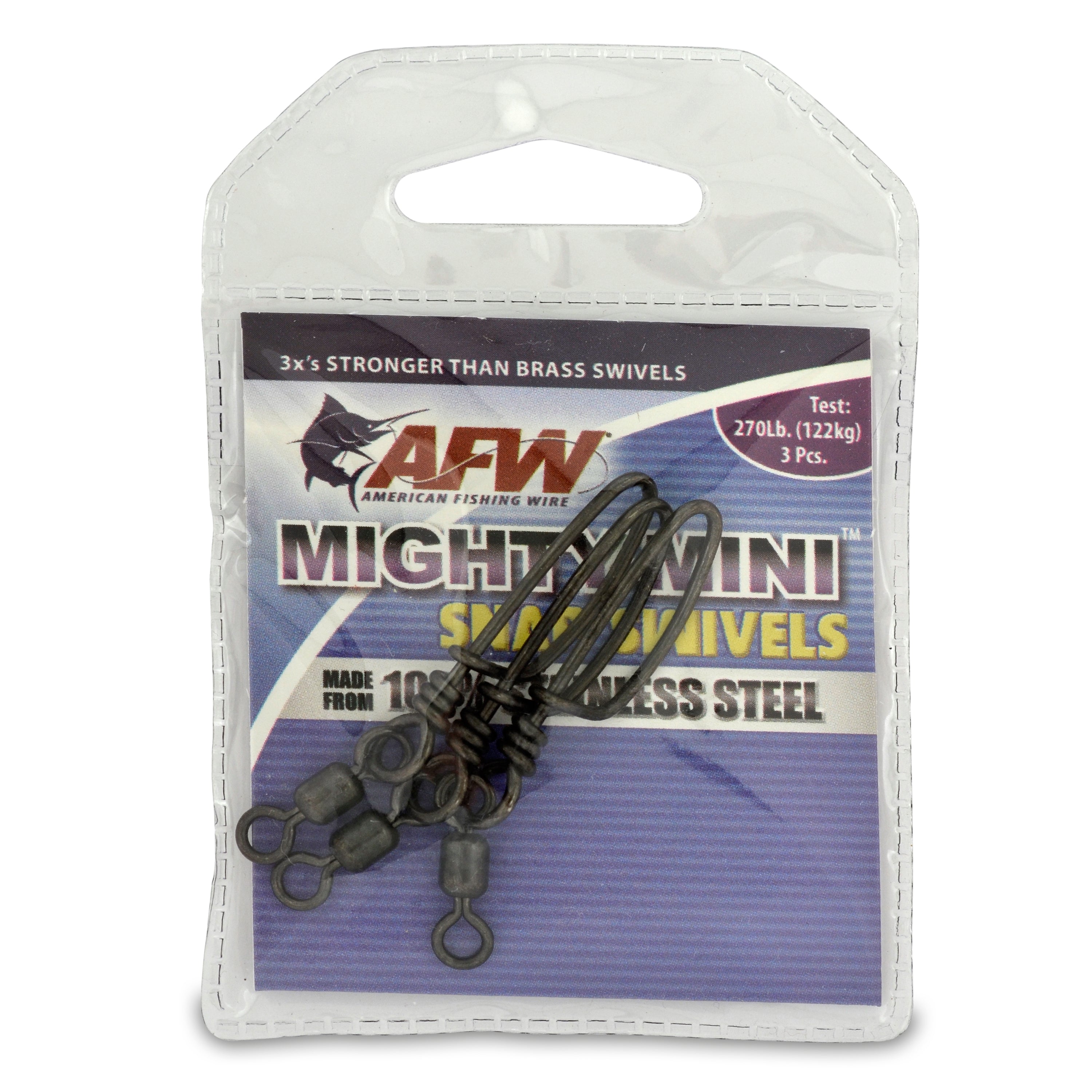 American Fishing Wire Mighty-Mini Stainless Steel Snap & Crane Swivels