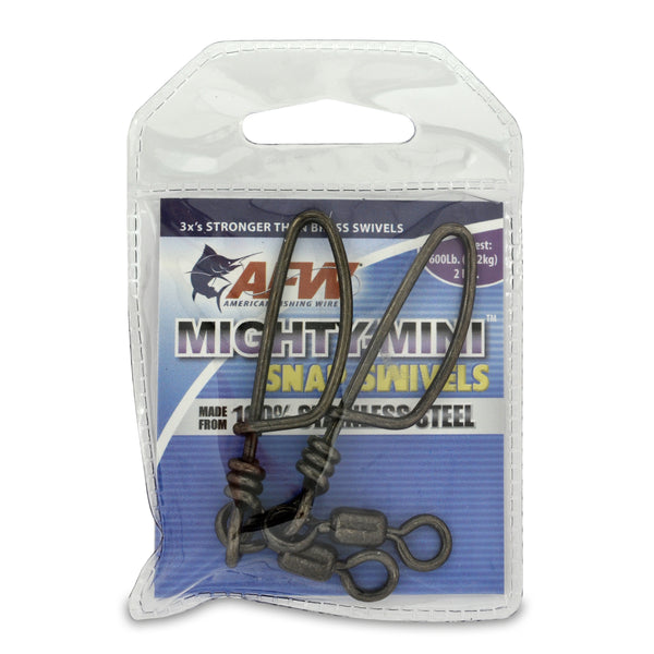 American Fishing Wire Mighty-Mini Stainless Steel Snap & Crane Swivels