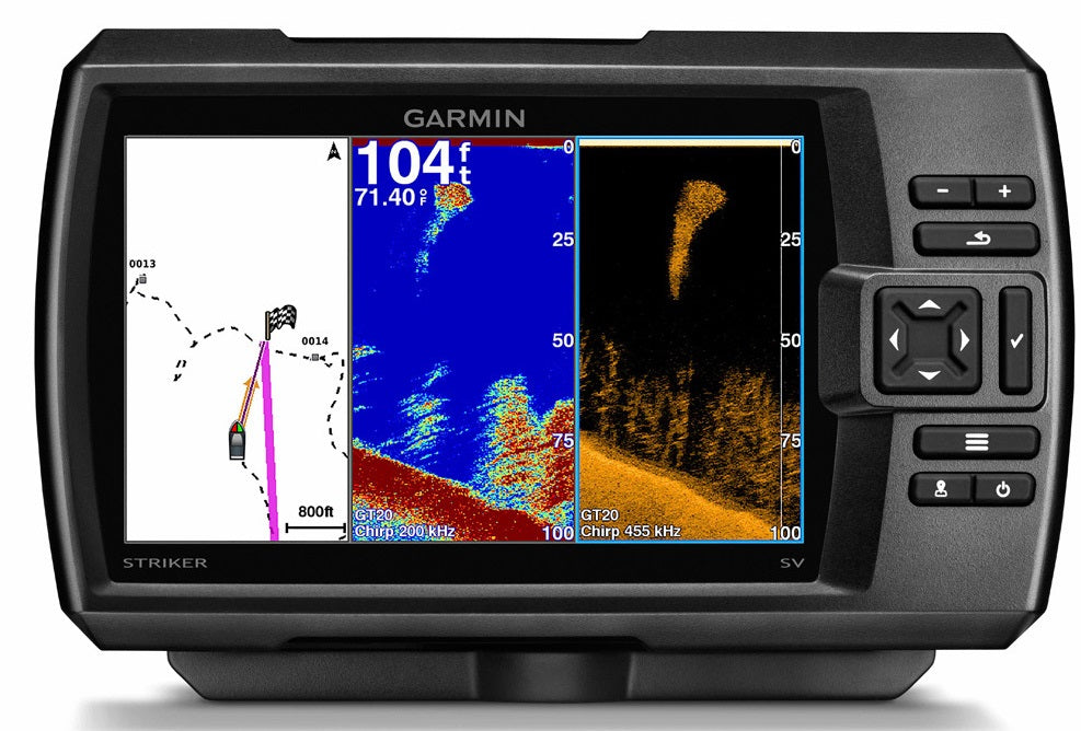 Garmin Striker CHIRP Fishfinder with GPS and ClearVü Scanning Sonar