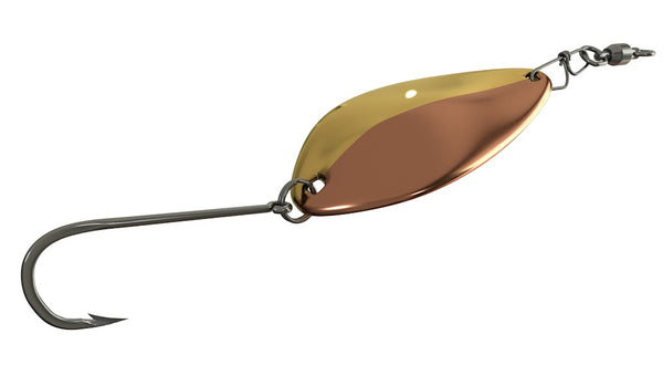 brass fishing lures P-Line Pro Steel Spoon Copper/Silver / 1/4 oz