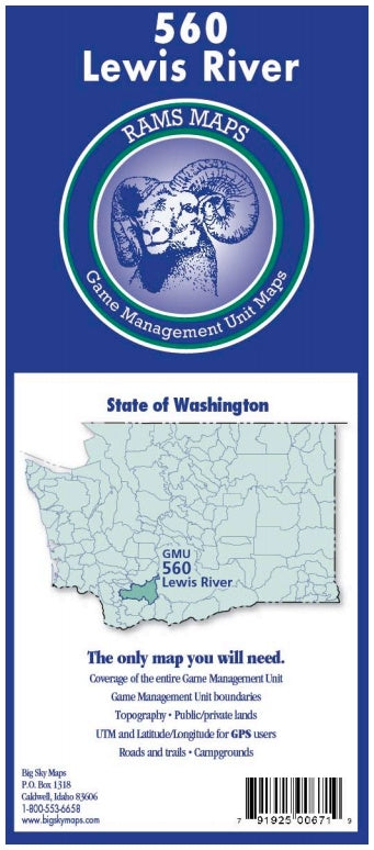 Rams Washington Game Management Unit Map