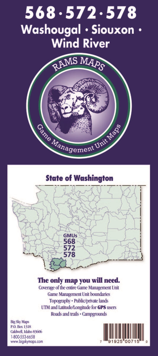 Rams Washington Game Management Unit Map