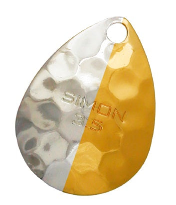 Colorado Spinner Blades #3.5 - Polished Brass Hex 1.094" X .826" Walleye Candy