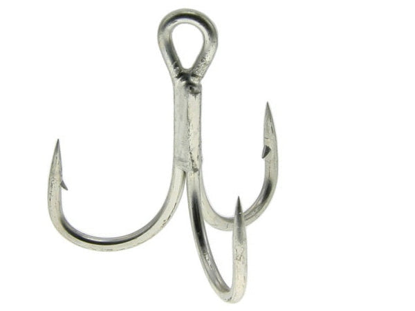 Owner STBL46TN Triple Hook Stinger - Barbless No. 5 Hooks For Bass & Trout Fishing (Pack Of 8)