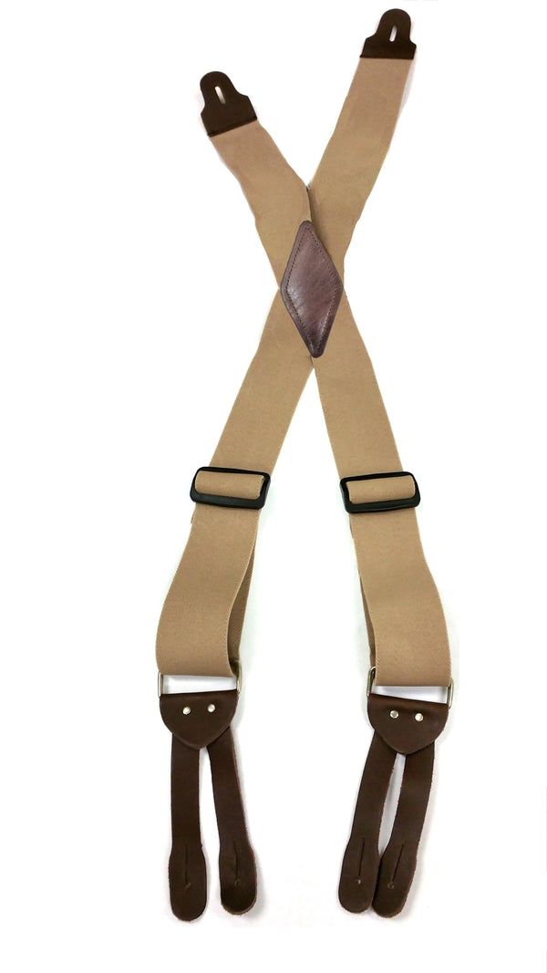 Hickory Creek Super Terry Web Stretch & Leather End Suspenders